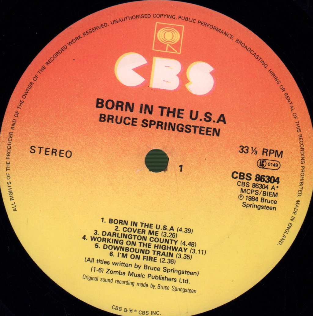 Bruce Springsteen - Born In The Usa - Lp