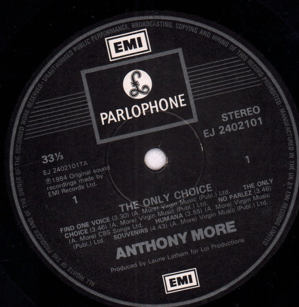 Anthony More - Only Choice - Lp