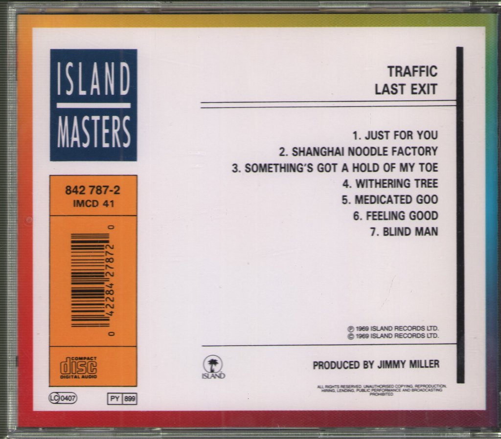 Traffic - Last Exit - Cd