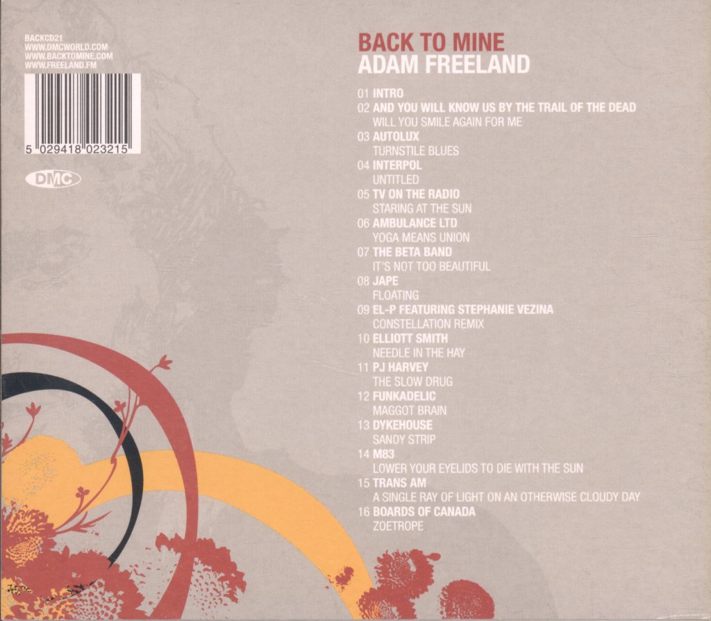 Various Artists - Adam Freeland - Back To Mine - Cd