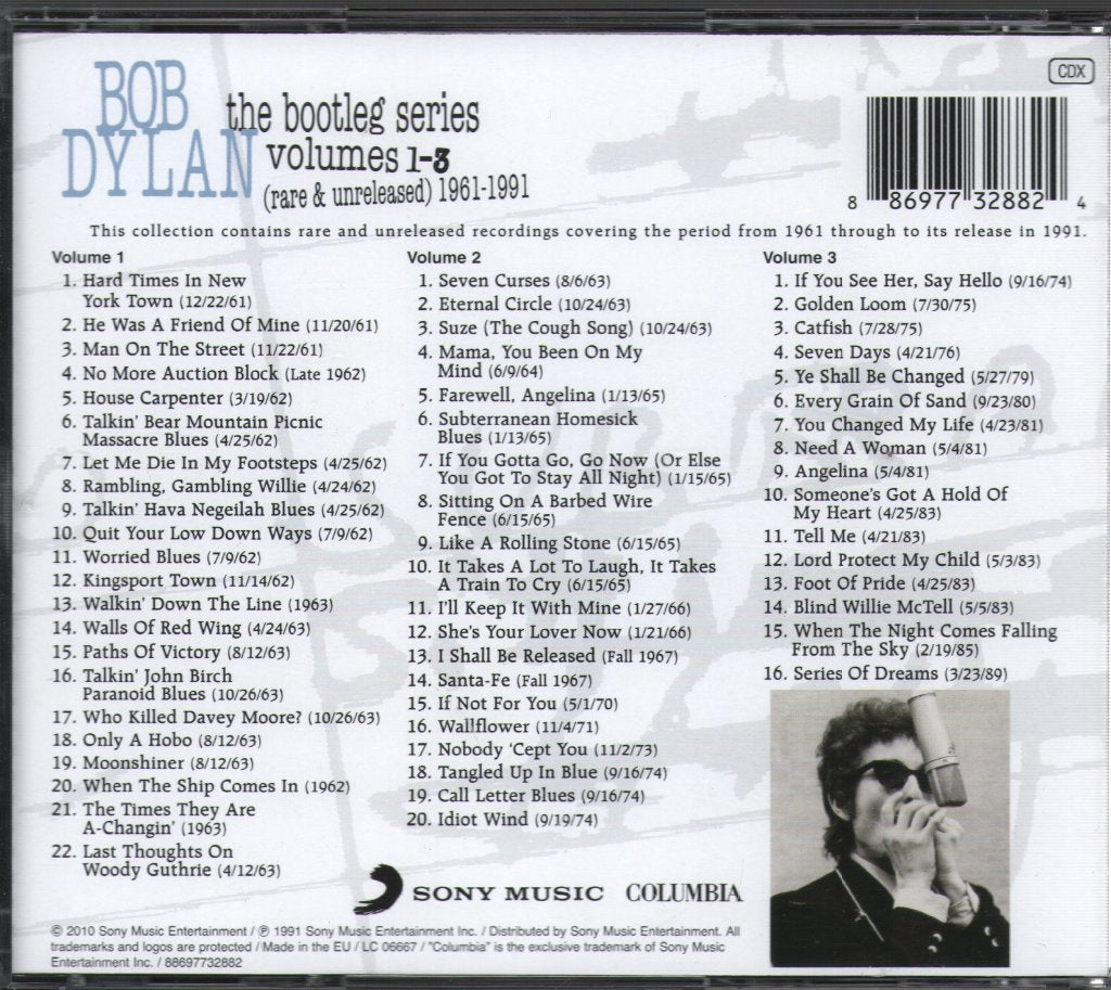 Bob Dylan - Bootleg Series Volumes 1-3 [Rare & Unreleased] 1961-1991 - Triple Cd