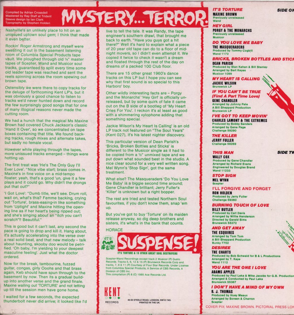 Various Artists - It's Torture And 15 Other Great Soul Destroyers - Lp
