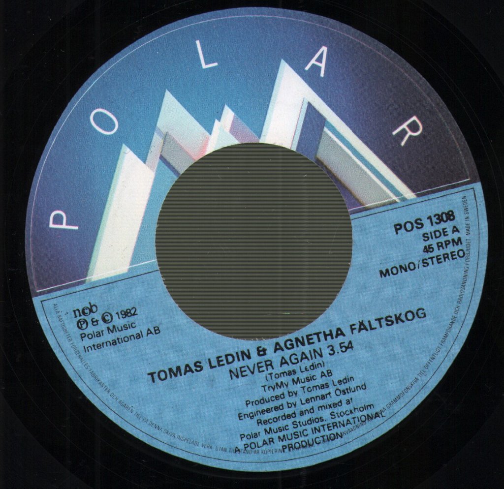 Tomas Ledin And Agnetha Faltskog - Never Again - 7 Inch