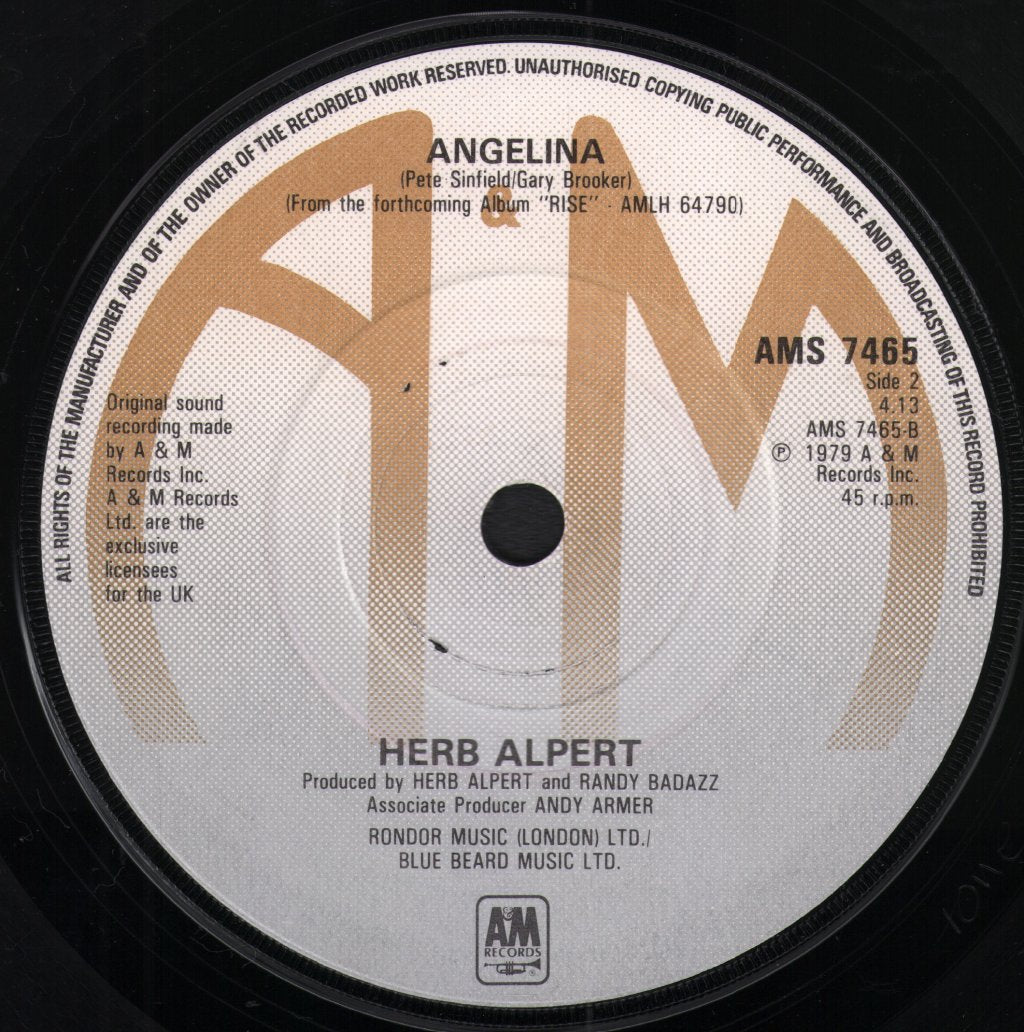Herb Alpert - Rise - 7 Inch