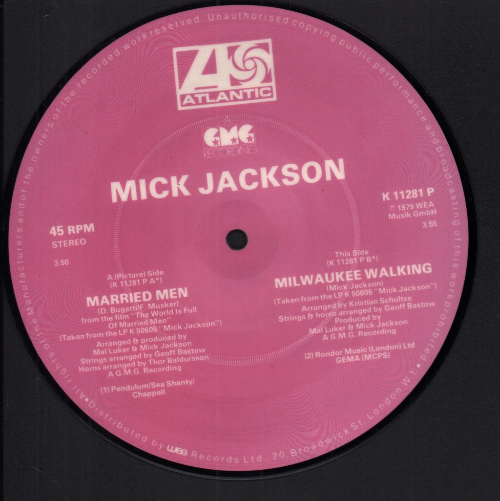Mick Jackson - Married Men - 7 Inch