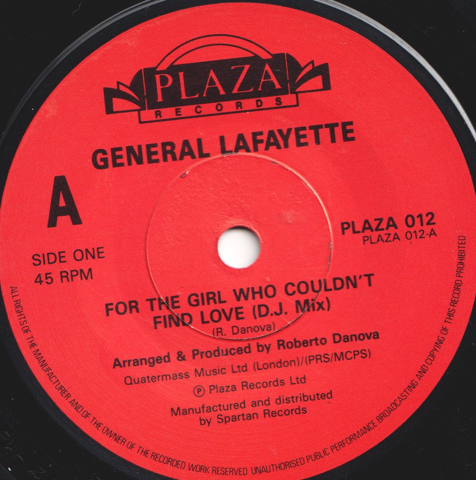 General Lafayette - For The Girl Who Couldn't Find Love - 7 Inch