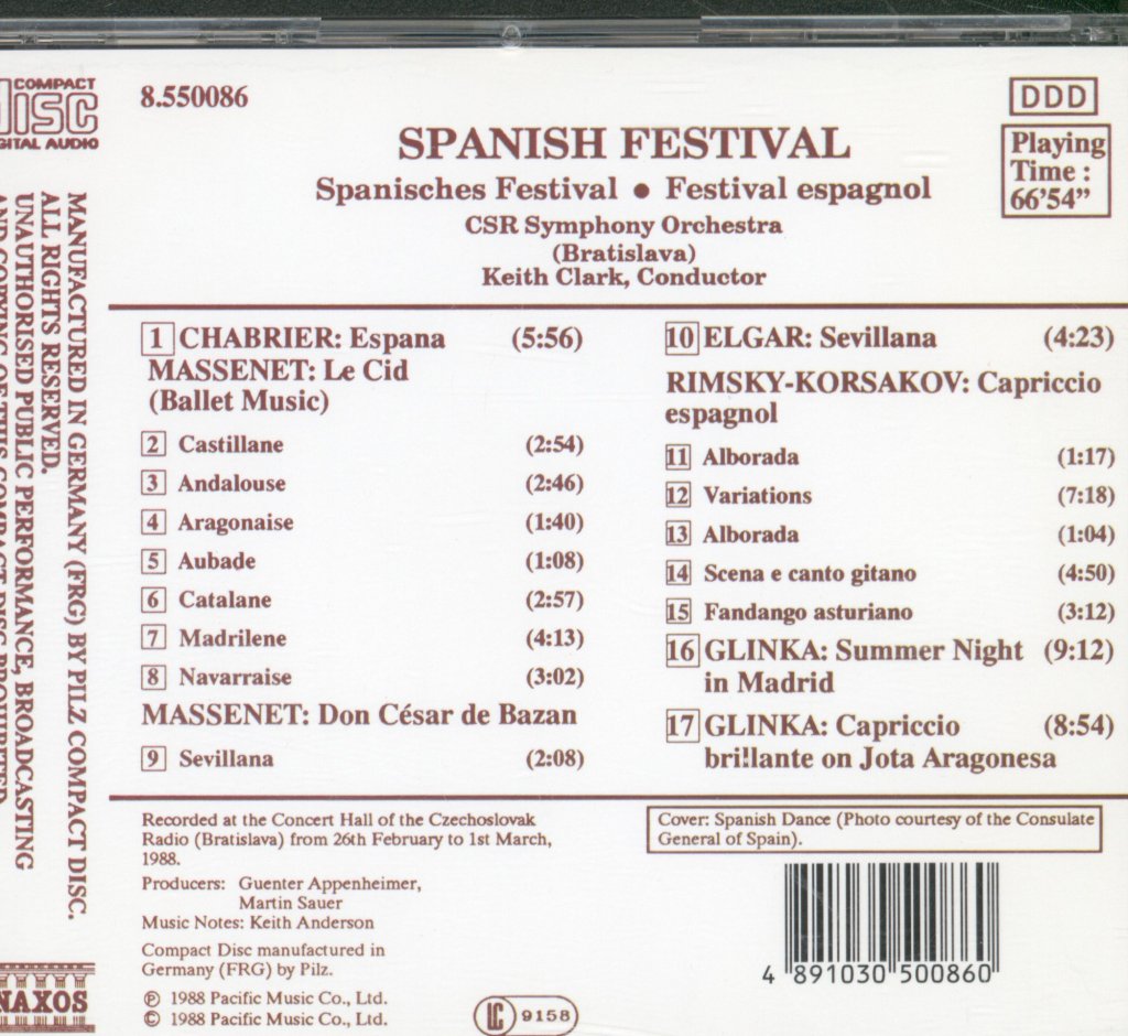 Csr Symphony Orchestra - Spanish Festival - Cd
