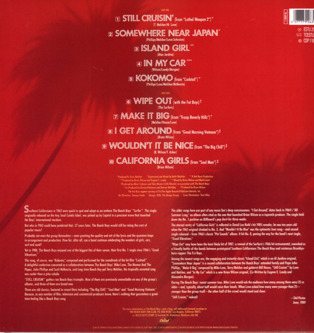 Beach Boys - Still Cruisin' - Lp