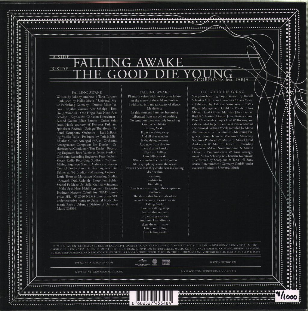 Tarja - Falling Awake - 10 Inch