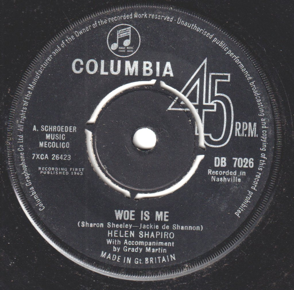 Helen Shapiro - Woe Is Me - 7 Inch