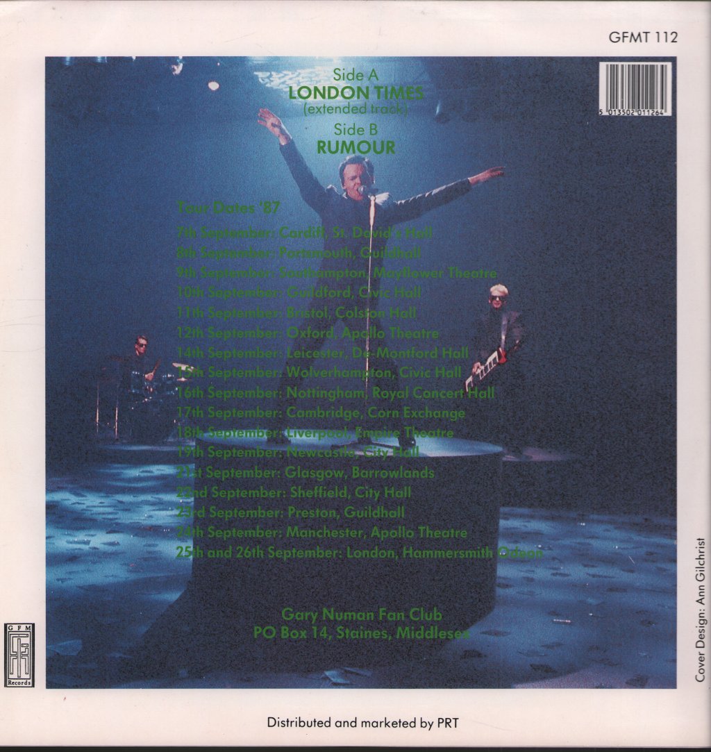 Radio Heart Featuring Gary Numan - London Times - 12 Inch