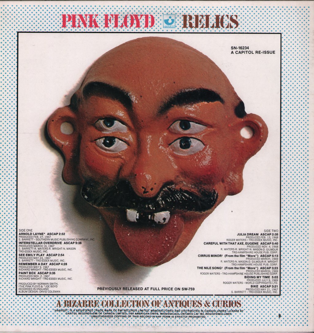 Pink Floyd - Relics - A Bizarre Collection Of Antiques & Curios - Lp