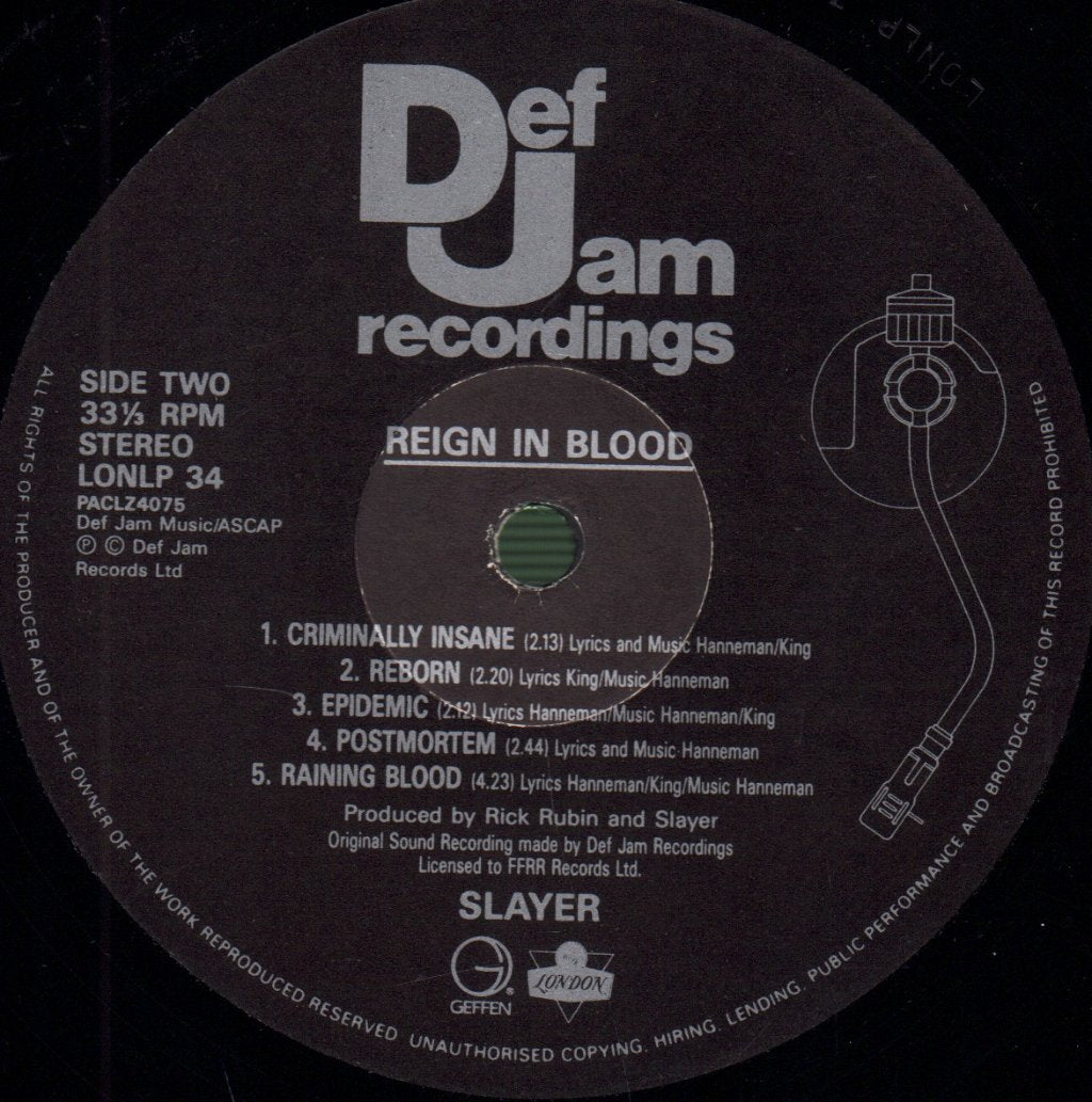 Slayer - Reign In Blood - Lp
