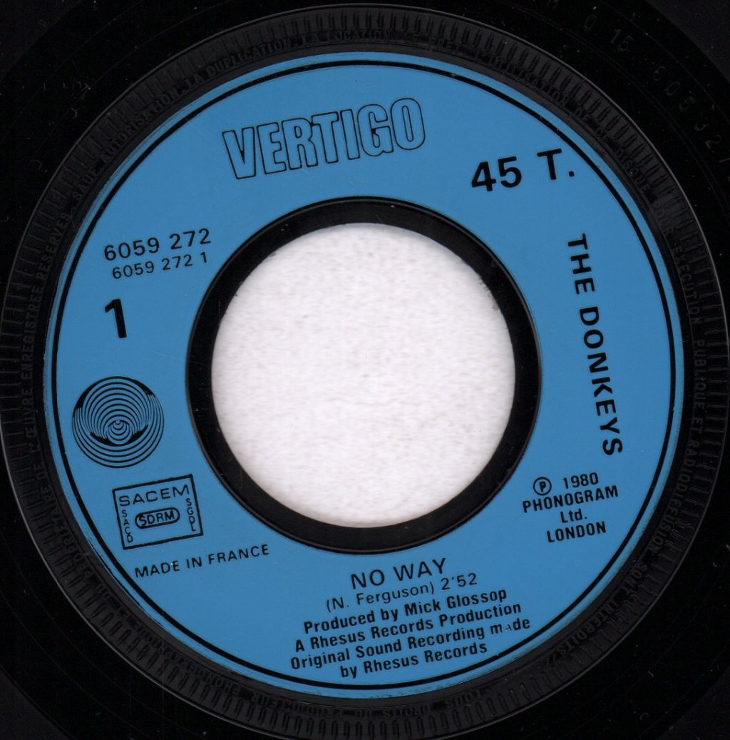 Donkeys - No Way - 7 Inch