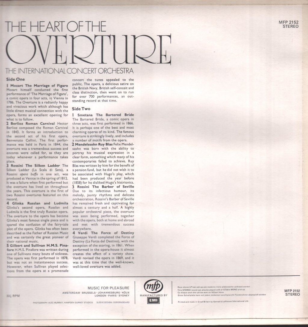 International Concert Orchestra - Heart Of The Overture - Lp