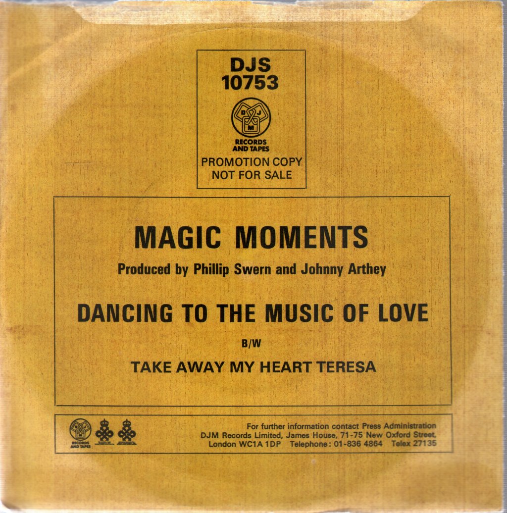 Magic Moments - Dancing To The Music Of Love - 7 Inch