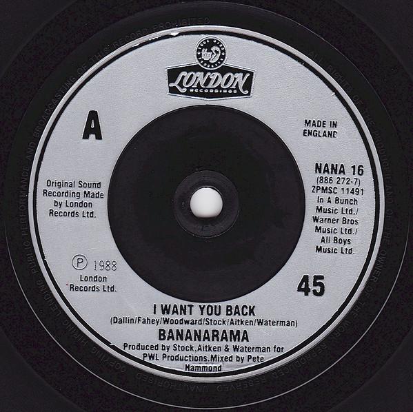 Bananarama - I Want You Back - 7 Inch