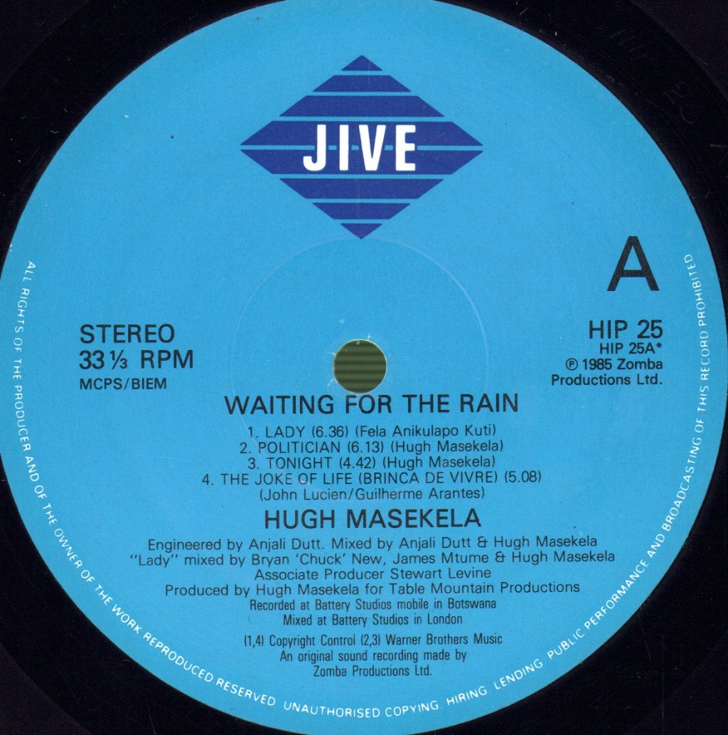 Hugh Masekela - Waiting For The Rain - Lp