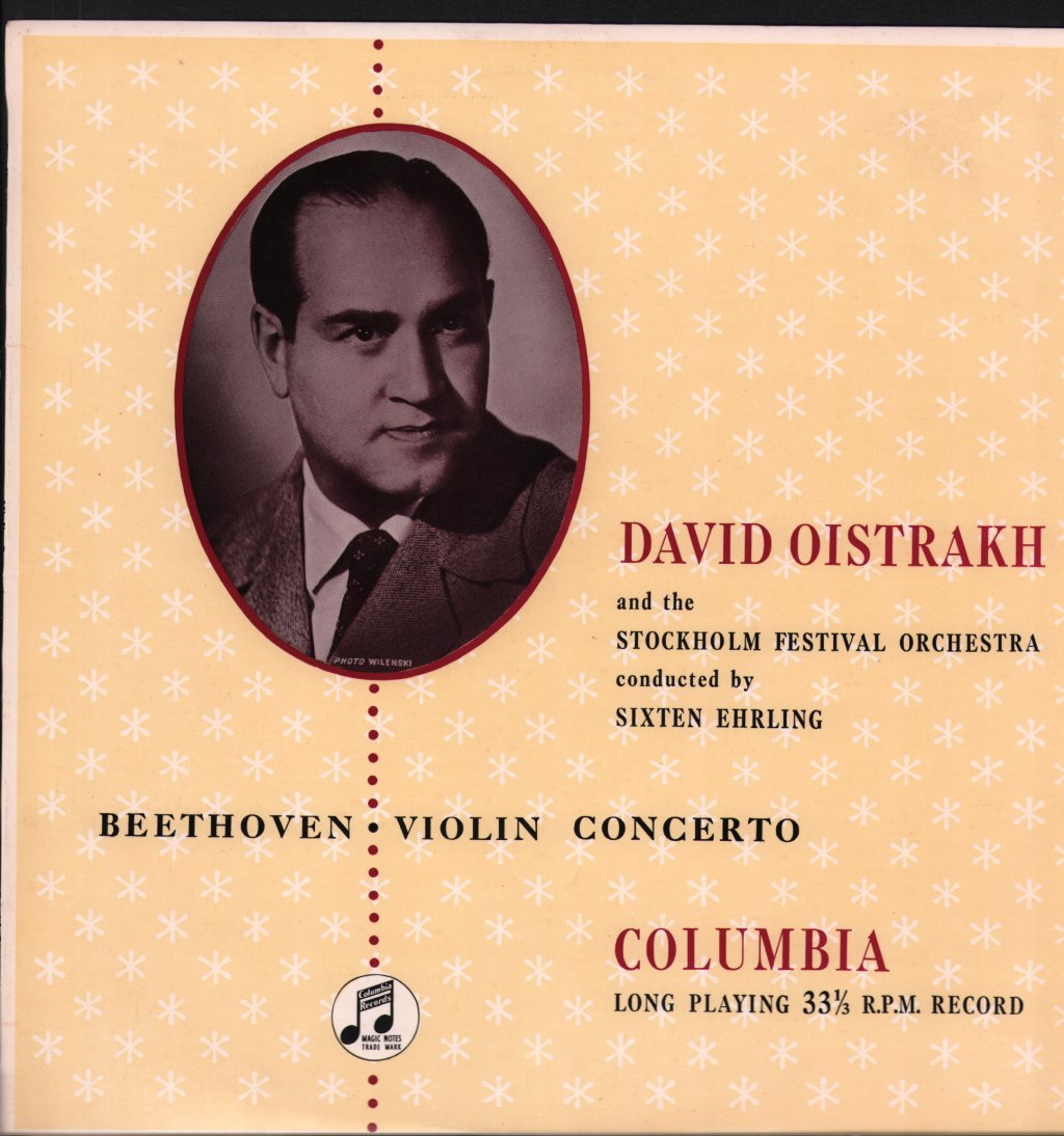 David Oistrakh / Stockholm Festival Orchestra / Sixten Ehrling - Beethoven Violin Concerto - Lp