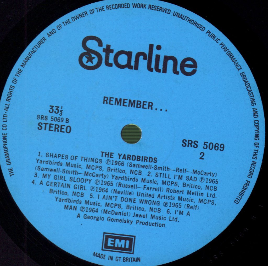 Yardbirds - Remember - Lp