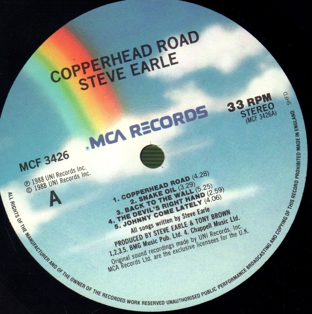 Steve Earle - Copperhead Road - Lp