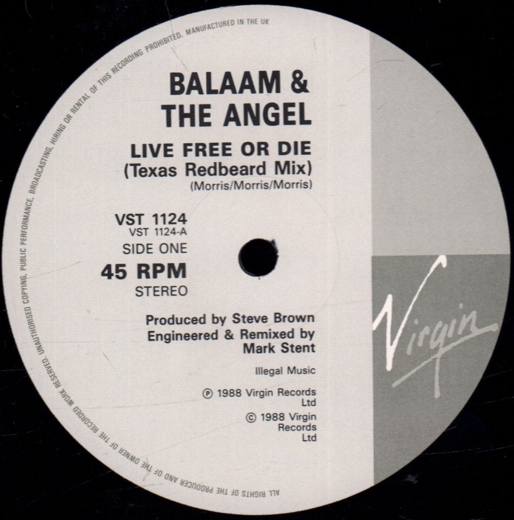 Balaam And The Angel - Live Free Or Die - 12 Inch