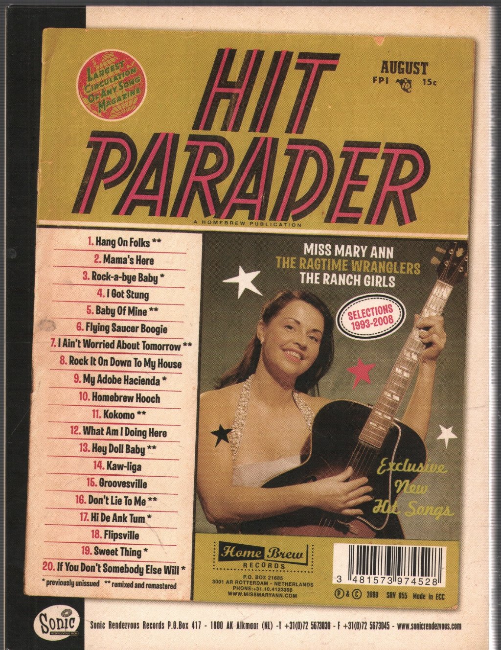 Miss Mary Ann / The Ragtime Wranglers / The Ranch Girls - Selections 1993-2008 : 15 Years On The Road - Cd