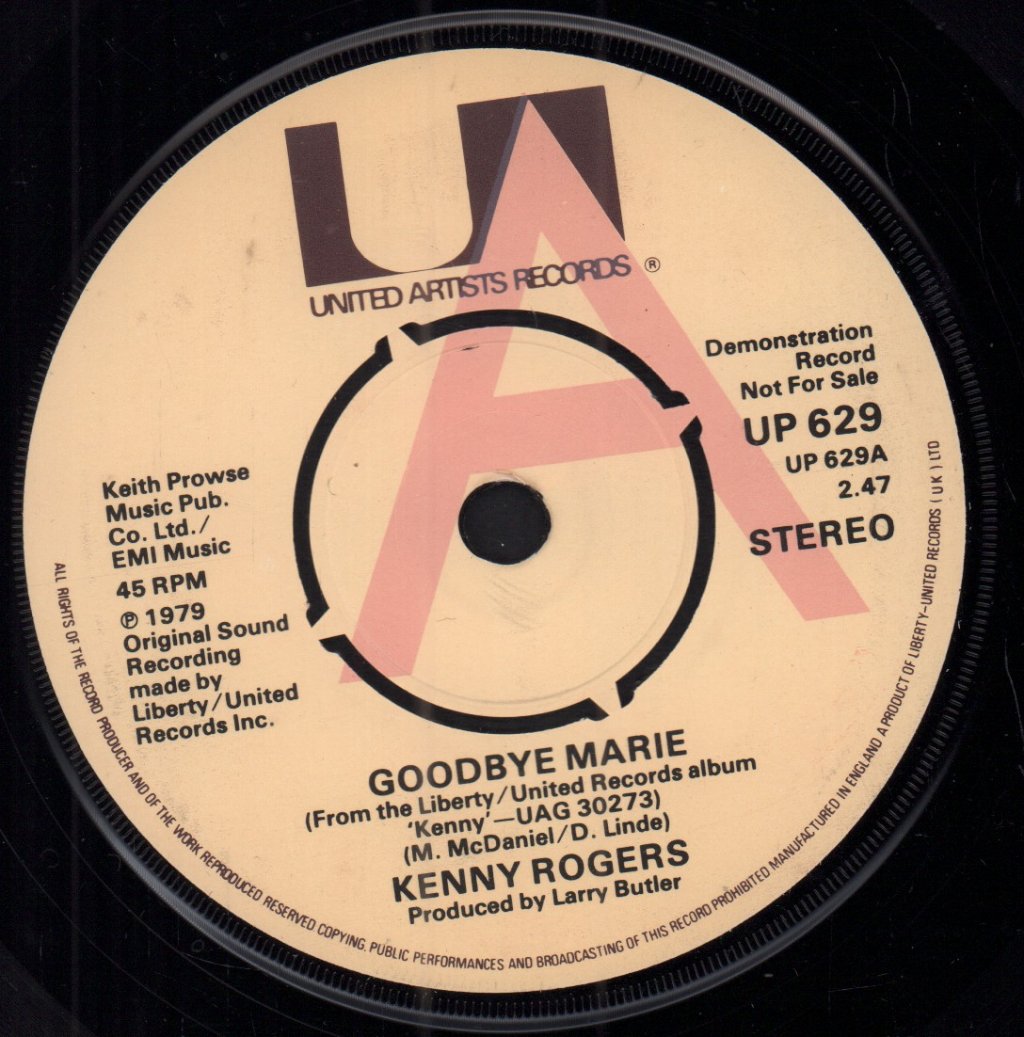 Kenny Rogers - Goodbye Marie - 7 Inch
