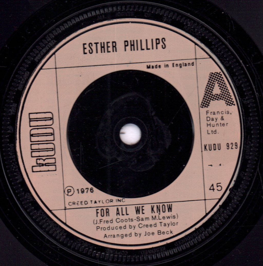Esther Phillips - For All We Know - 7 Inch