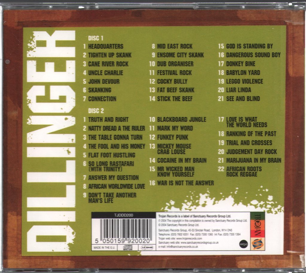 Dillinger - Cocaine In My Brain (The Anthology) - Double Cd