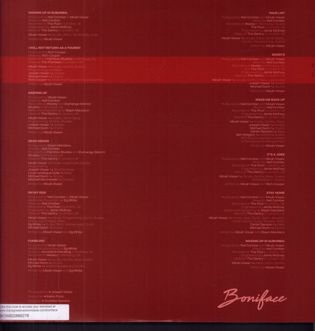 Boniface (Indie) - Boniface - Lp