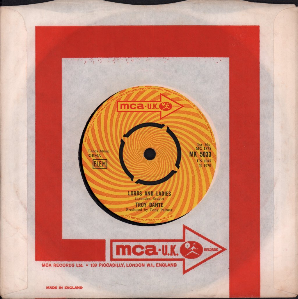 Troy Dante - Lords And Ladies - 7 Inch