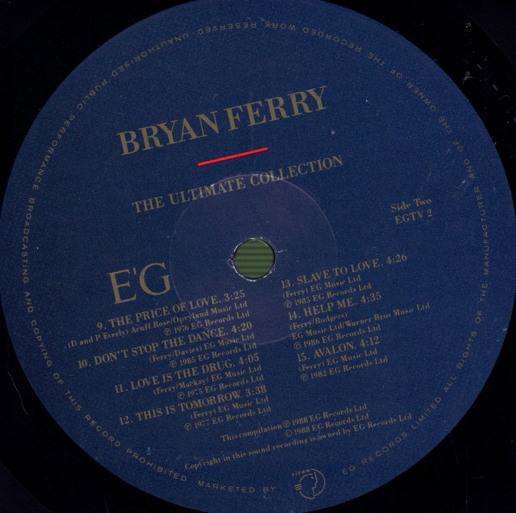 Bryan Ferry And Roxy Music - Ultimate Collection - Lp