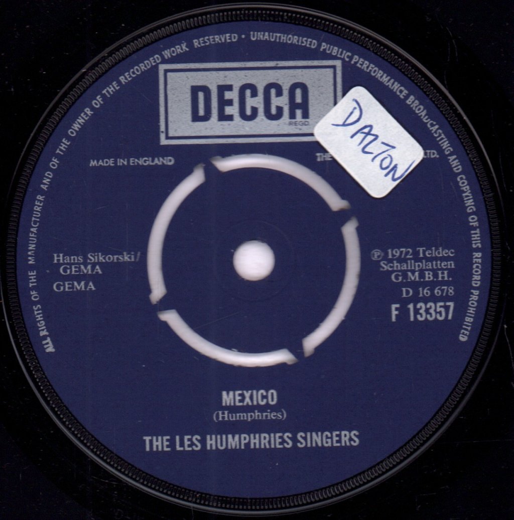Les Humphries Singers - Mexico / Jennifer Adam - 7 Inch