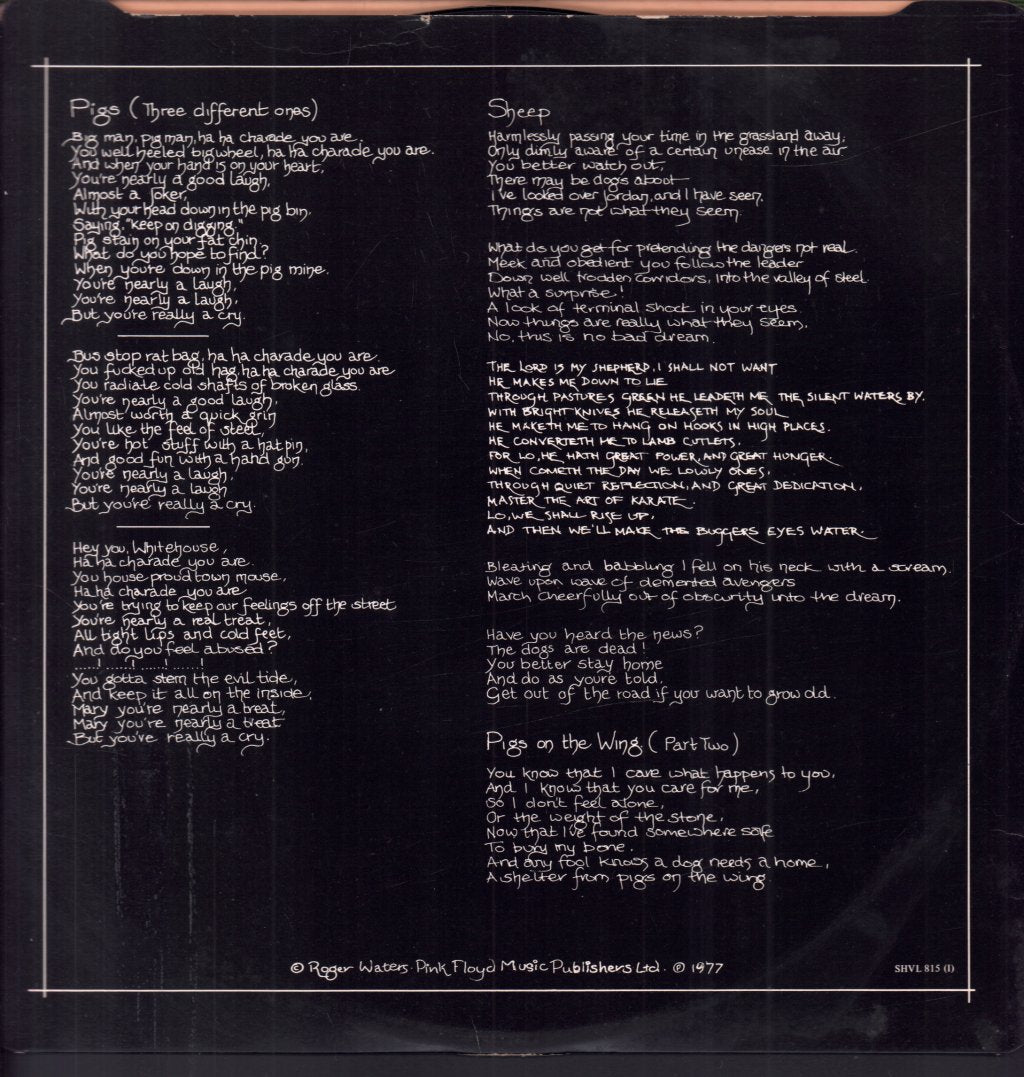 Pink Floyd - Animals - Lp