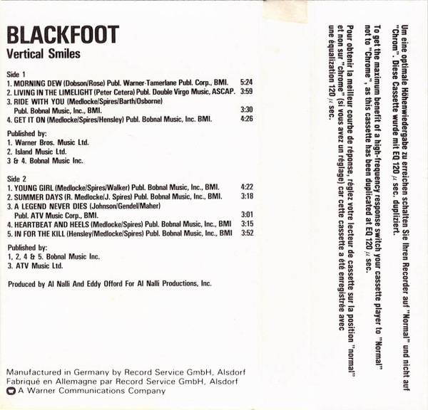 Blackfoot - Vertical Smiles - Cassette