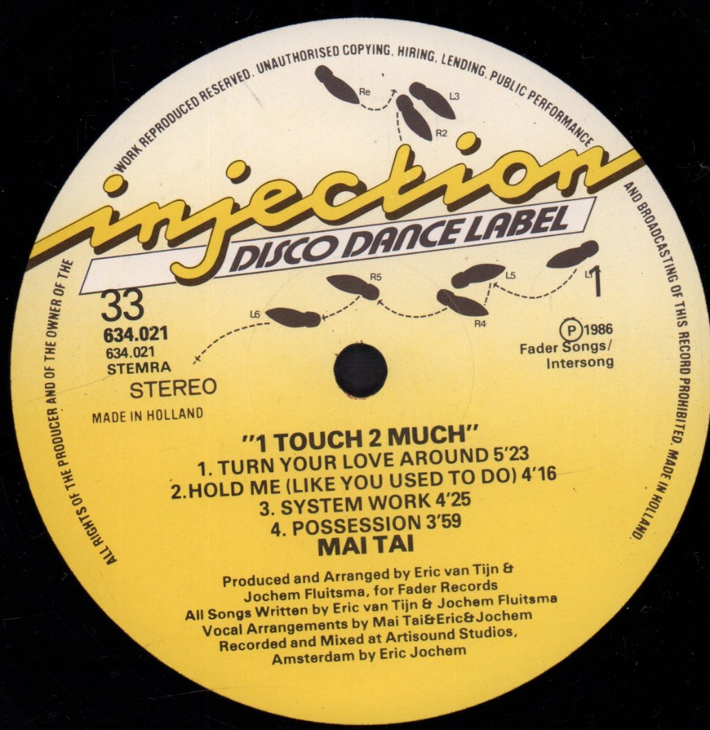 Mai Tai - 1 Touch 2 Much - Lp