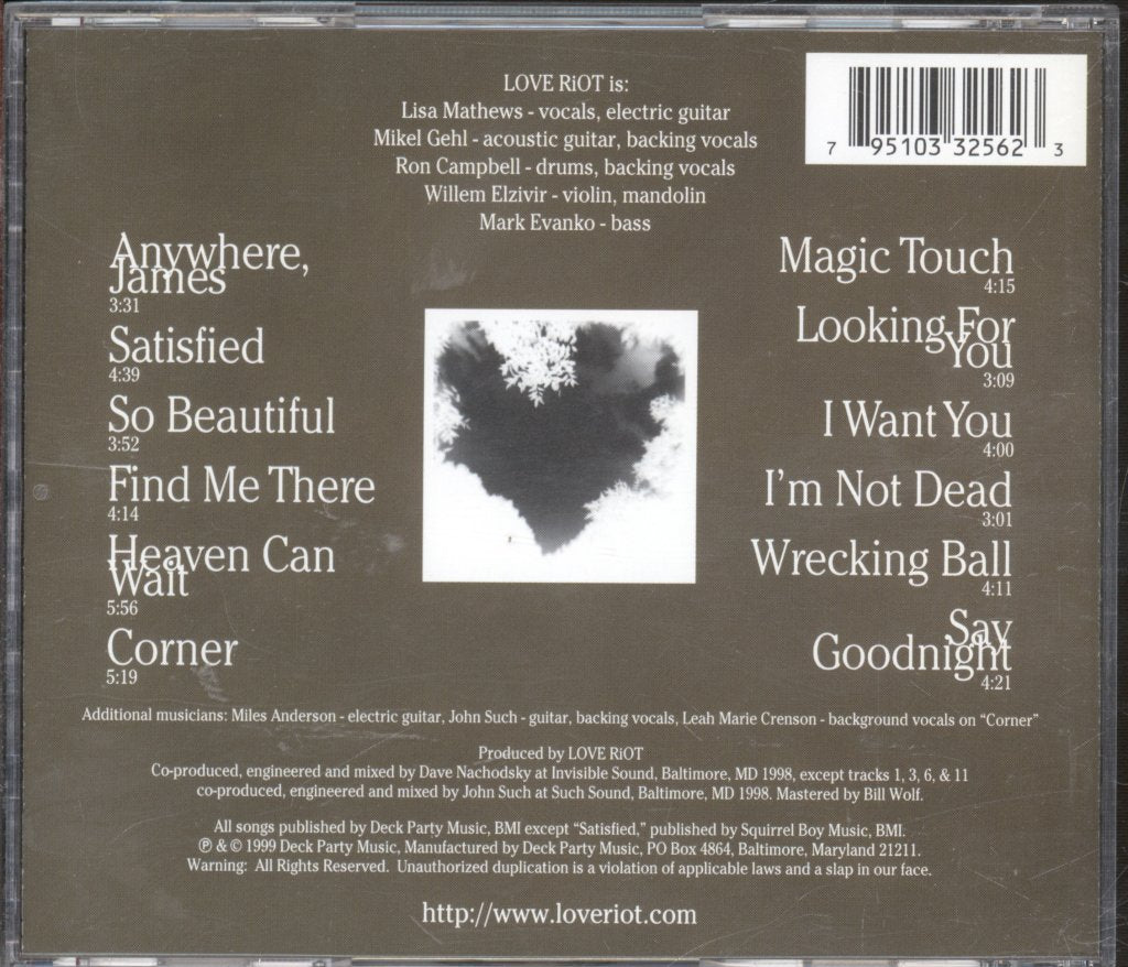 Love Riot - Heaven Can Wait - Cd