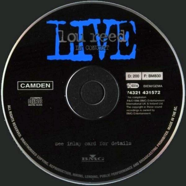 Lou Reed - Live, In Concert - Cd