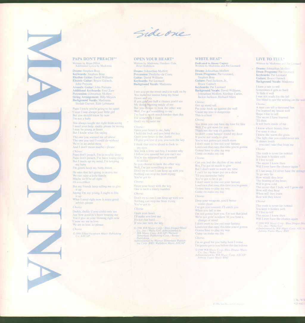 Madonna - True Blue - Lp
