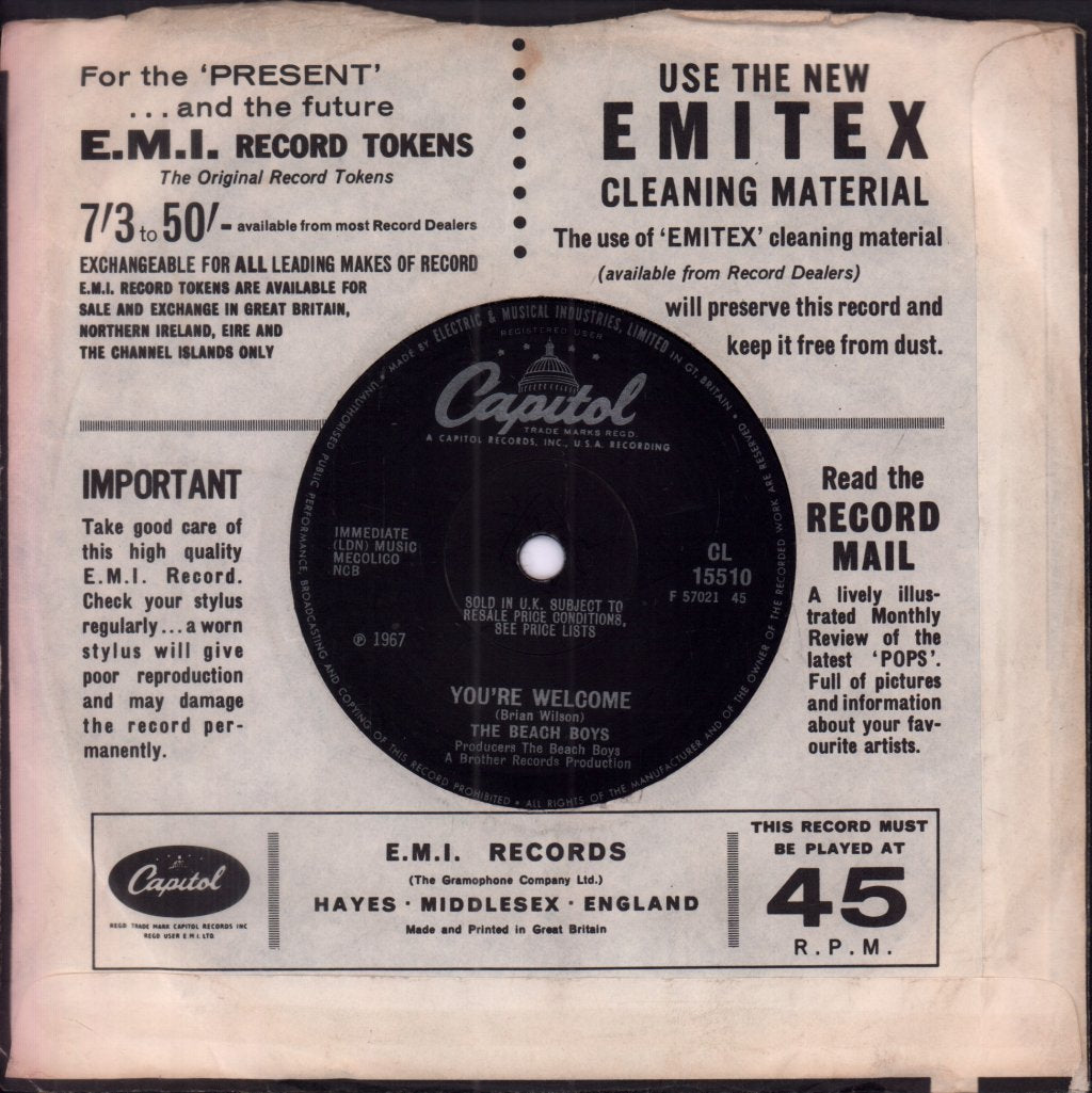 Beach Boys - Heroes And Villains - 7 Inch