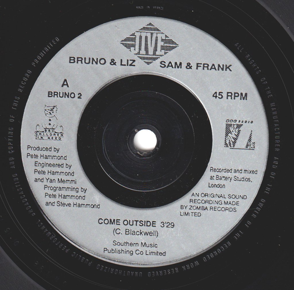Bruno And Liz And Sam And Frank - Come Outside - 7 Inch