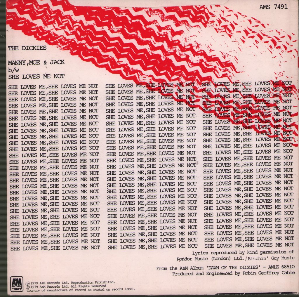 Dickies - Manny, Moe & Jack - 7 Inch