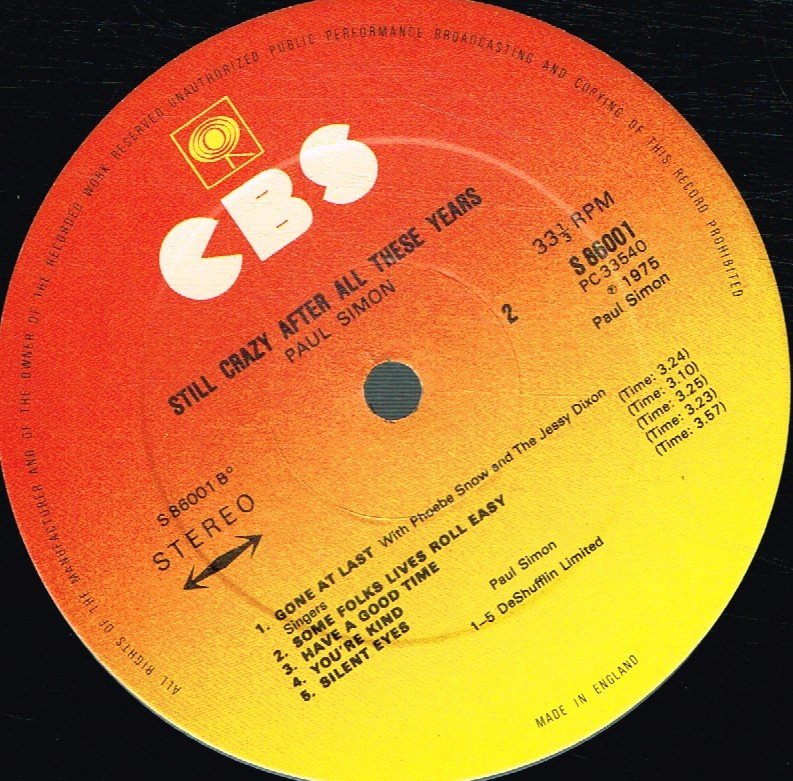 Paul Simon - Still Crazy After All These Years - Lp