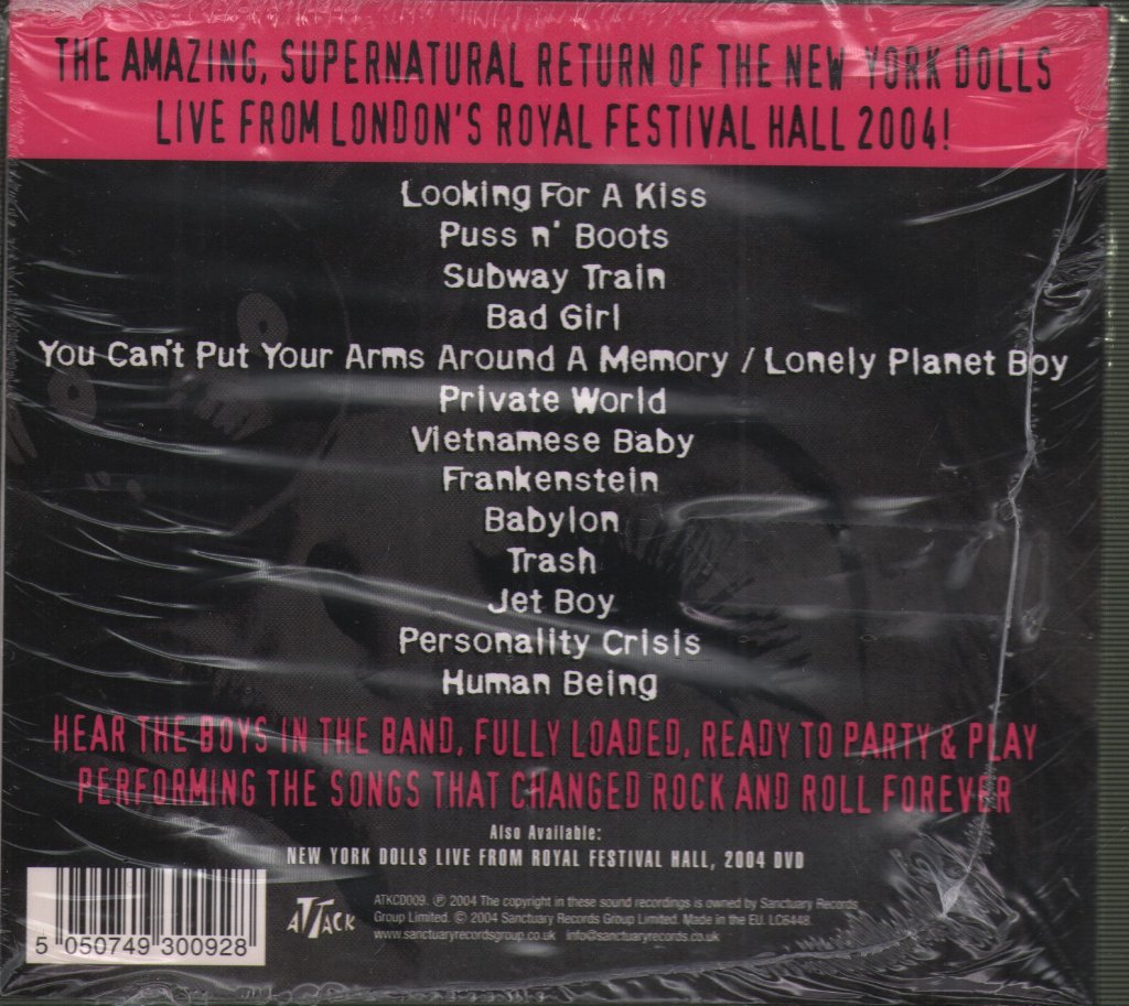 New York Dolls - Live From Royal Festival Hall, 2004 - Cd