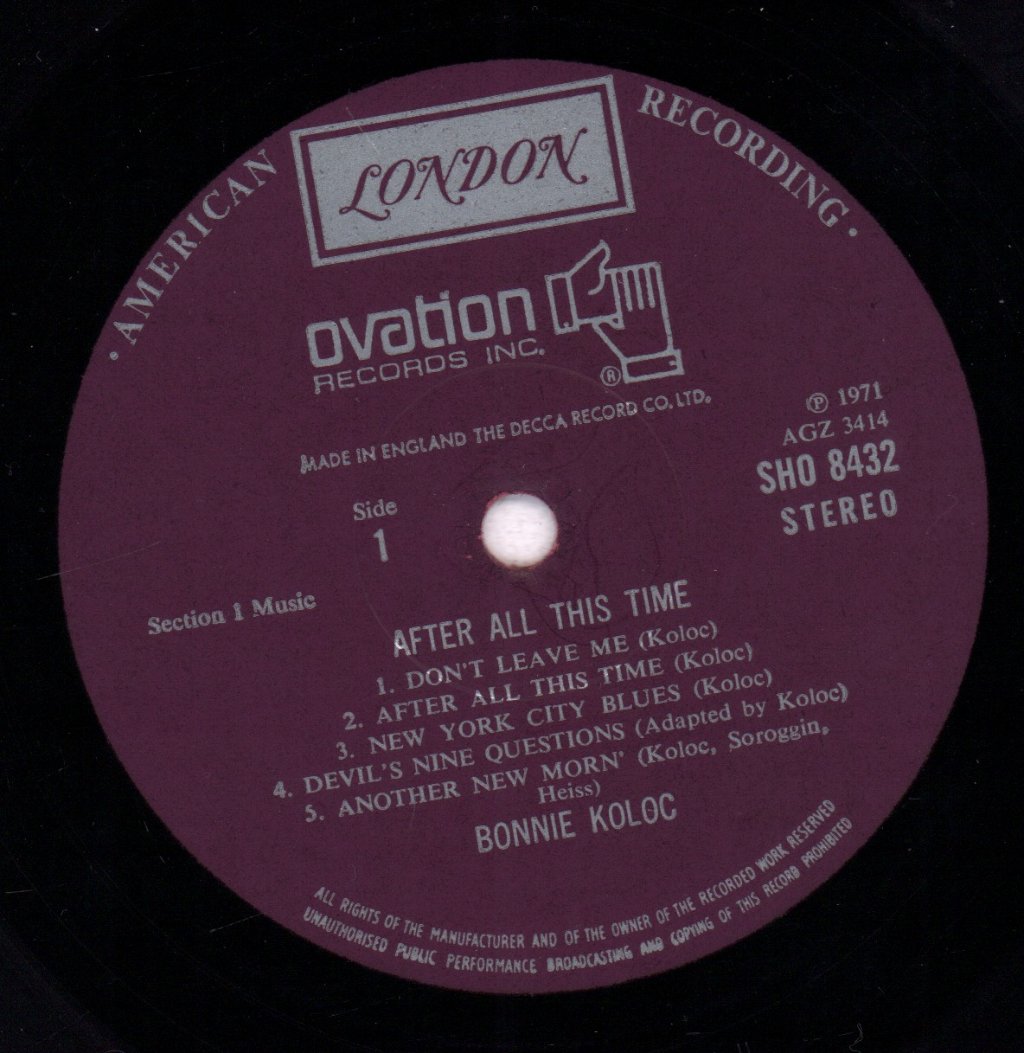 Bonnie Koloc - After All This Time - Lp