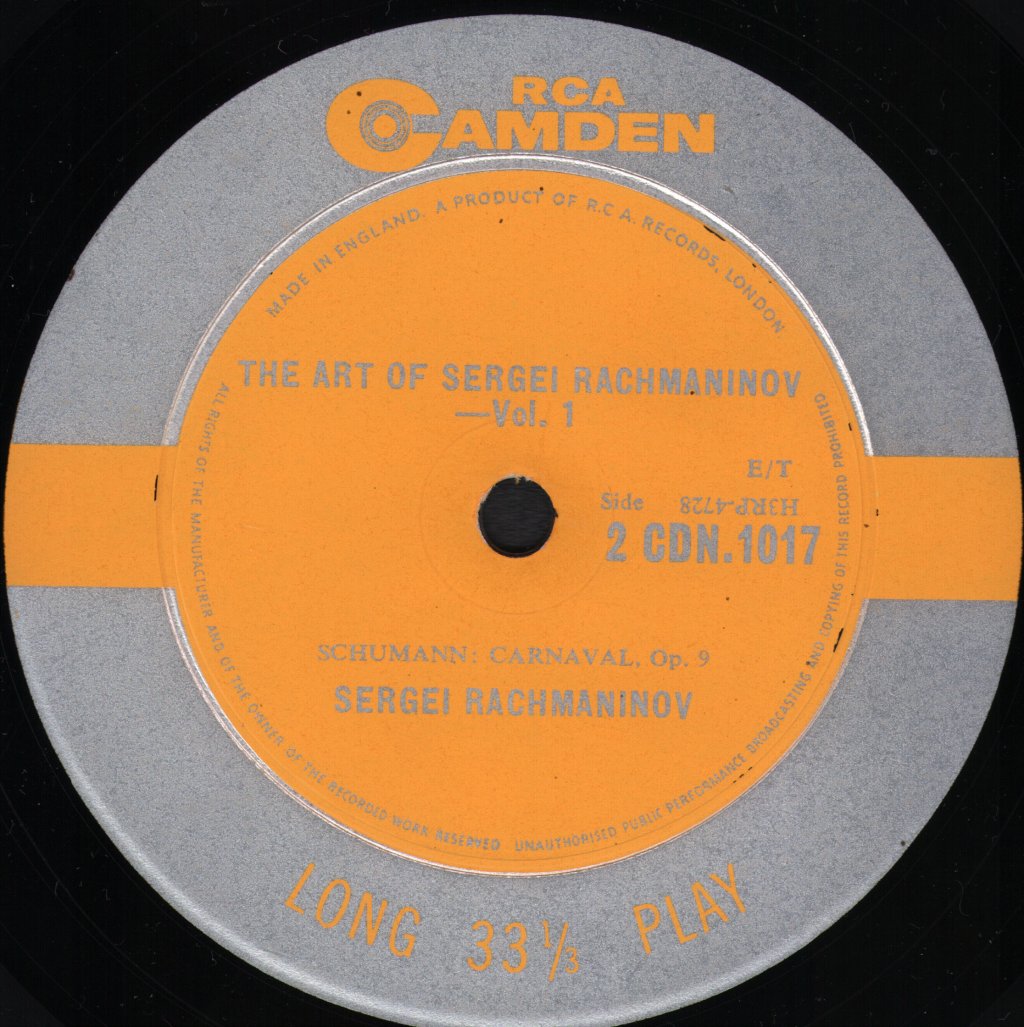 Sergei Rachmaninov - Art Of Vol 1 - Lp