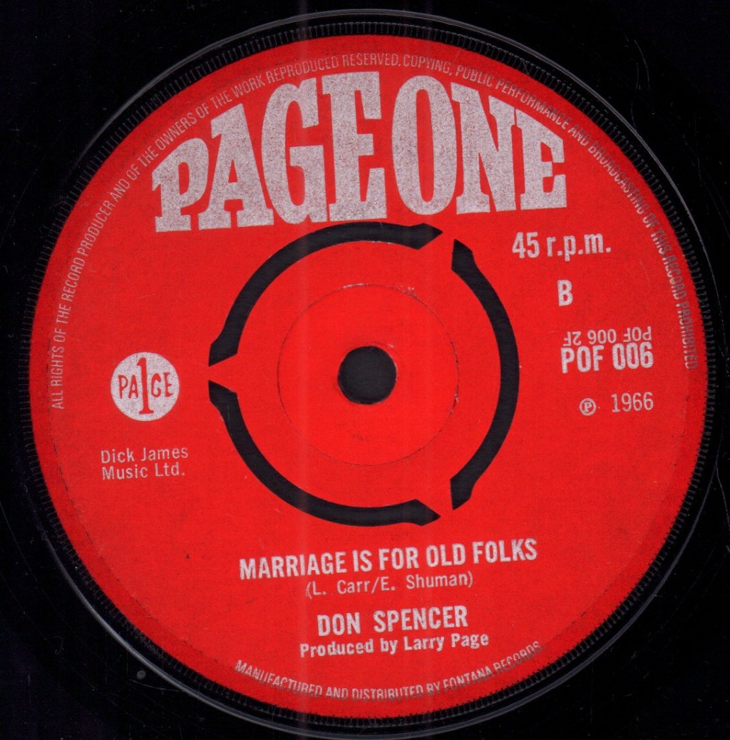 Don Spencer - Why Don't They Understand - 7 Inch