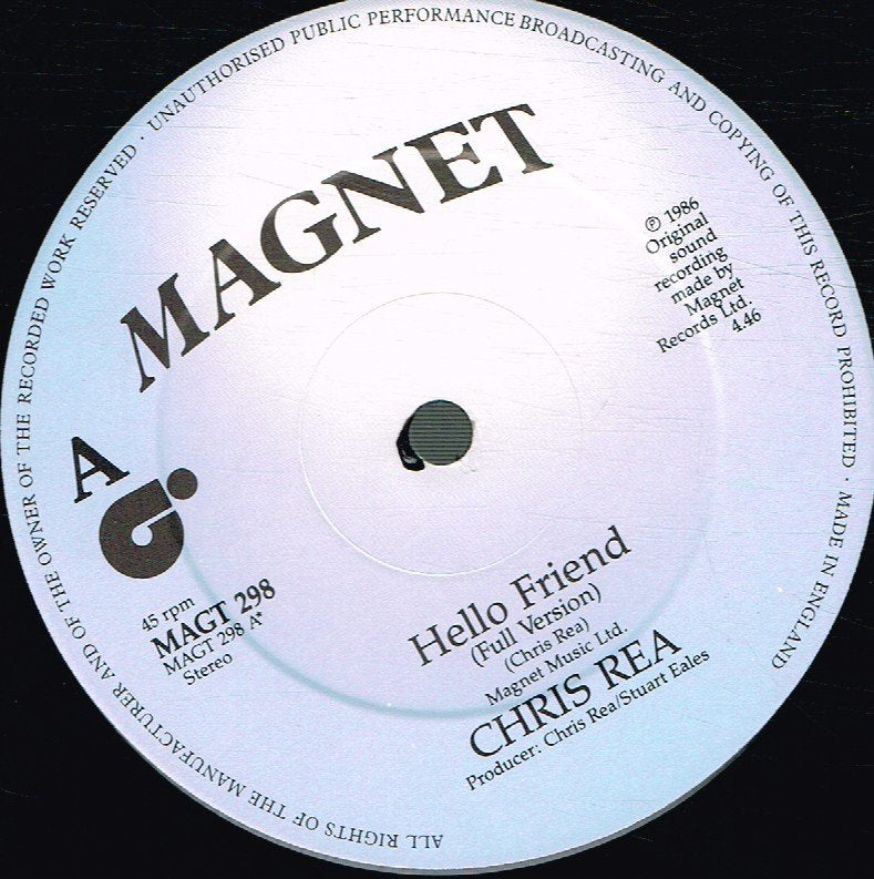 Chris Rea - Hello Friend / Driving Home For Christmas - 12 Inch