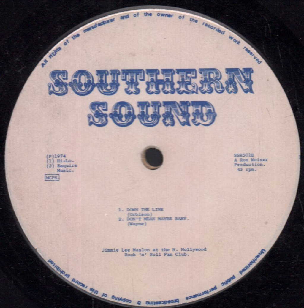 Jimmie Lee Maslon - Long Gone Daddy - 7 Inch